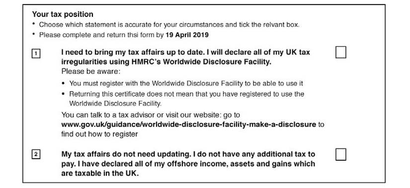 Worldwide Tax Position Form