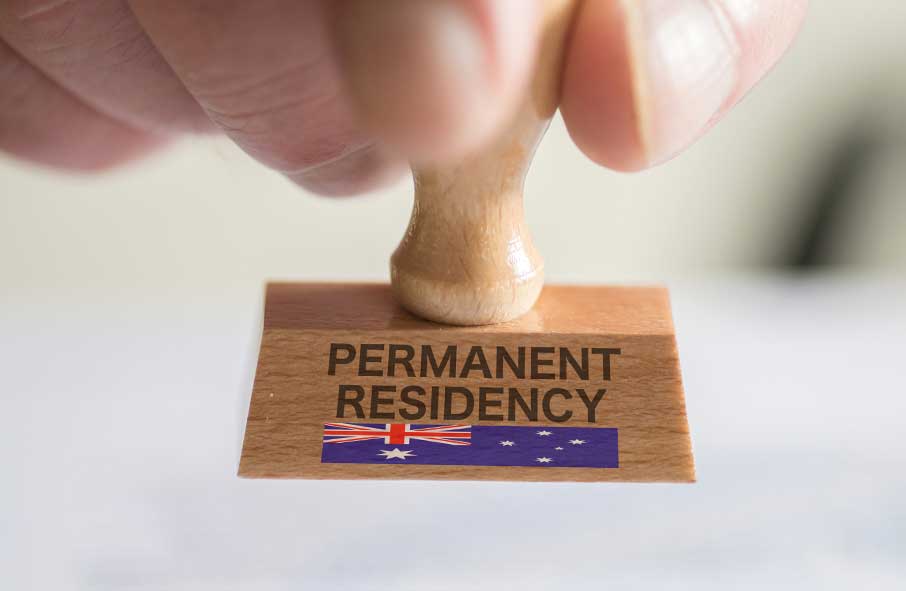 Australian Residency Rubber Stamp