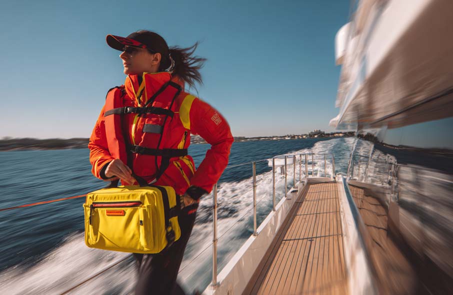 Yacht Crew with Ditch Bag