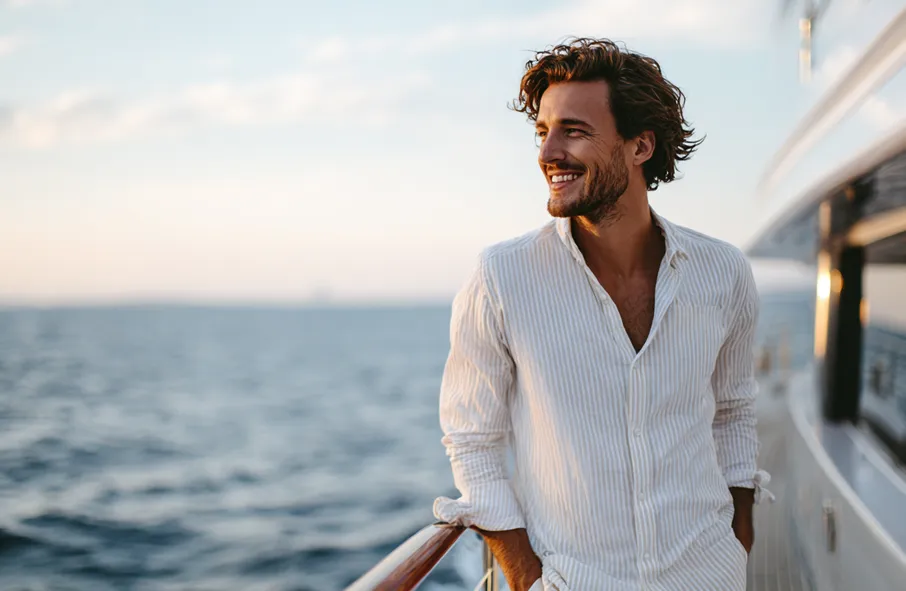 Happy and Relaxed Seafarer