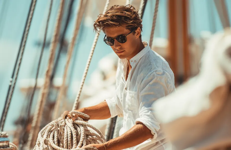 Young Deckhand at Work