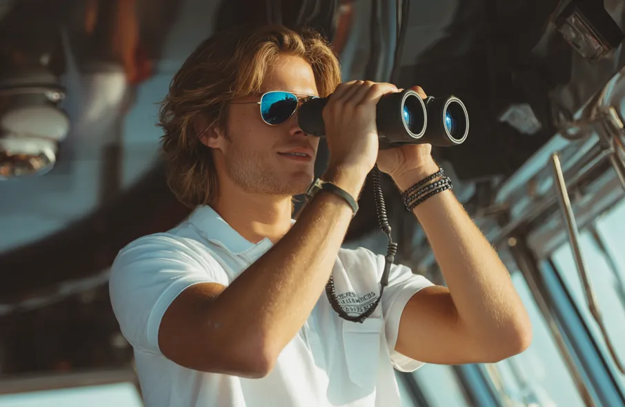 Deckhand during watch duties