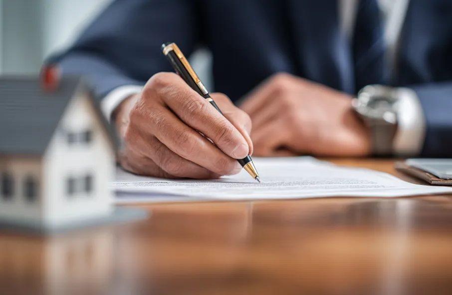 Bank Manager Reviewing Mortgage Application
